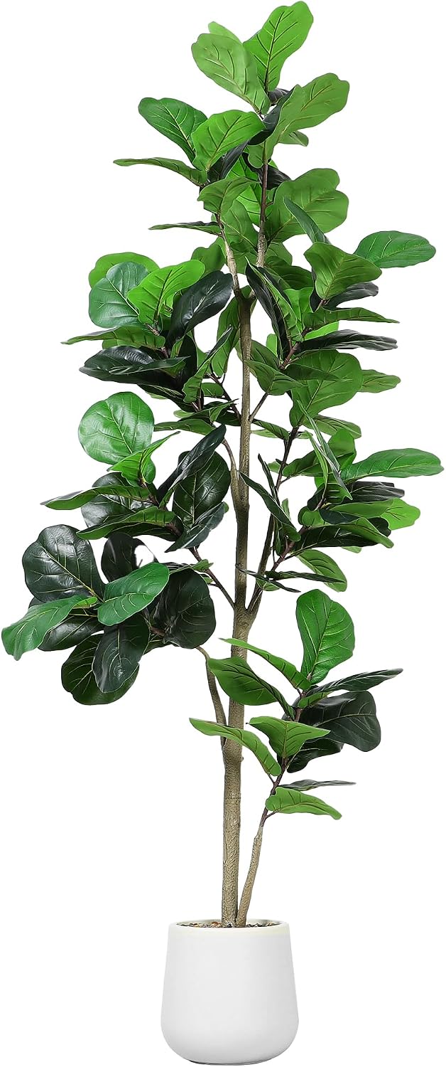 Ficus Lyrata Tree - 7ft Artificial Fiddle Leaf Tree Faux