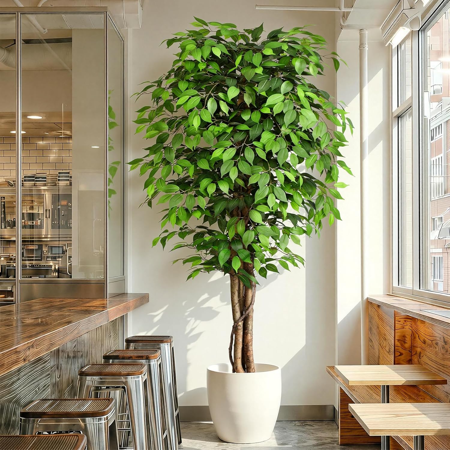 Lifelike Artificial Ficus Tree - Dracaena Marginata review and price