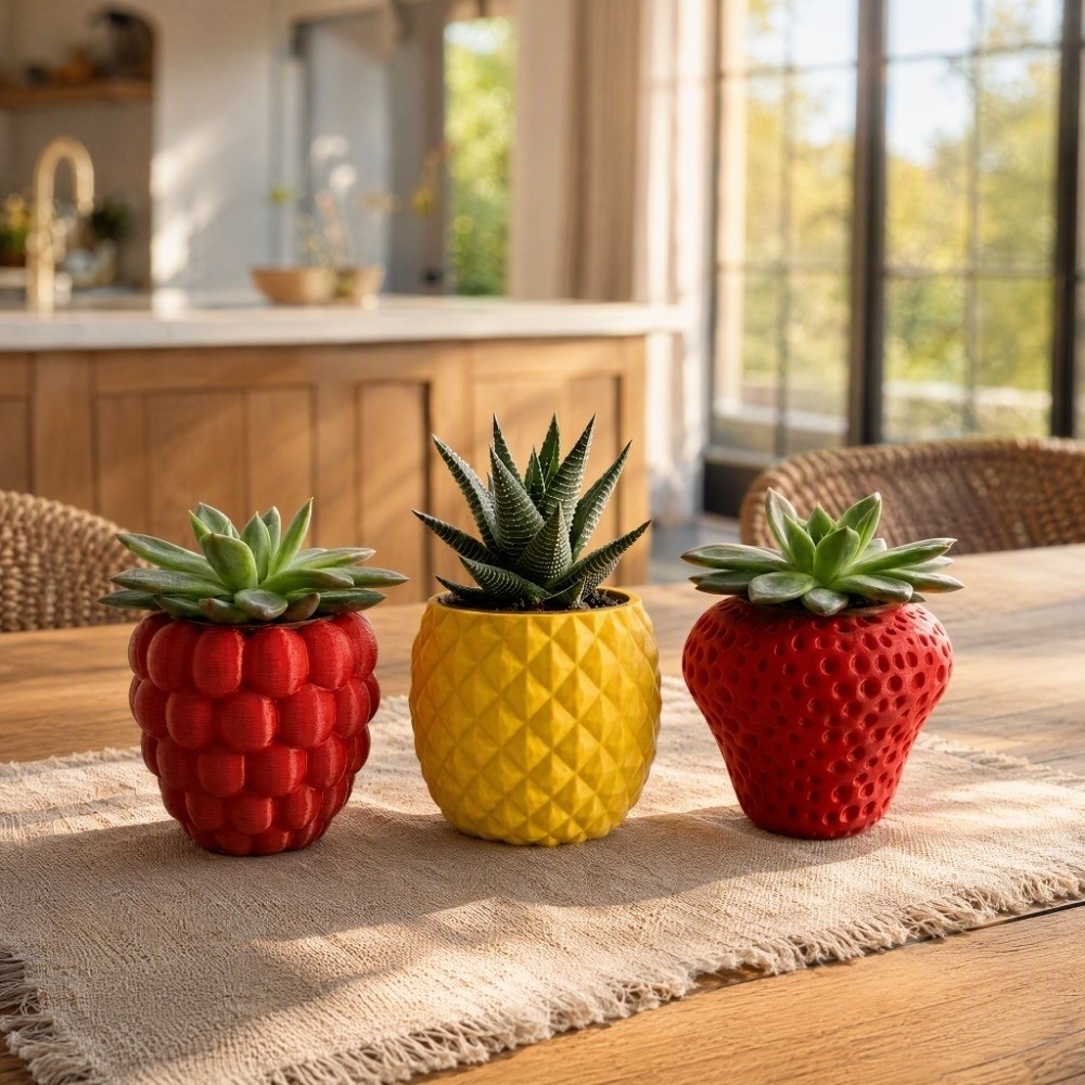 Plastic Fruit Flower Pot 3D Pr - Echeveria Succulent review and price